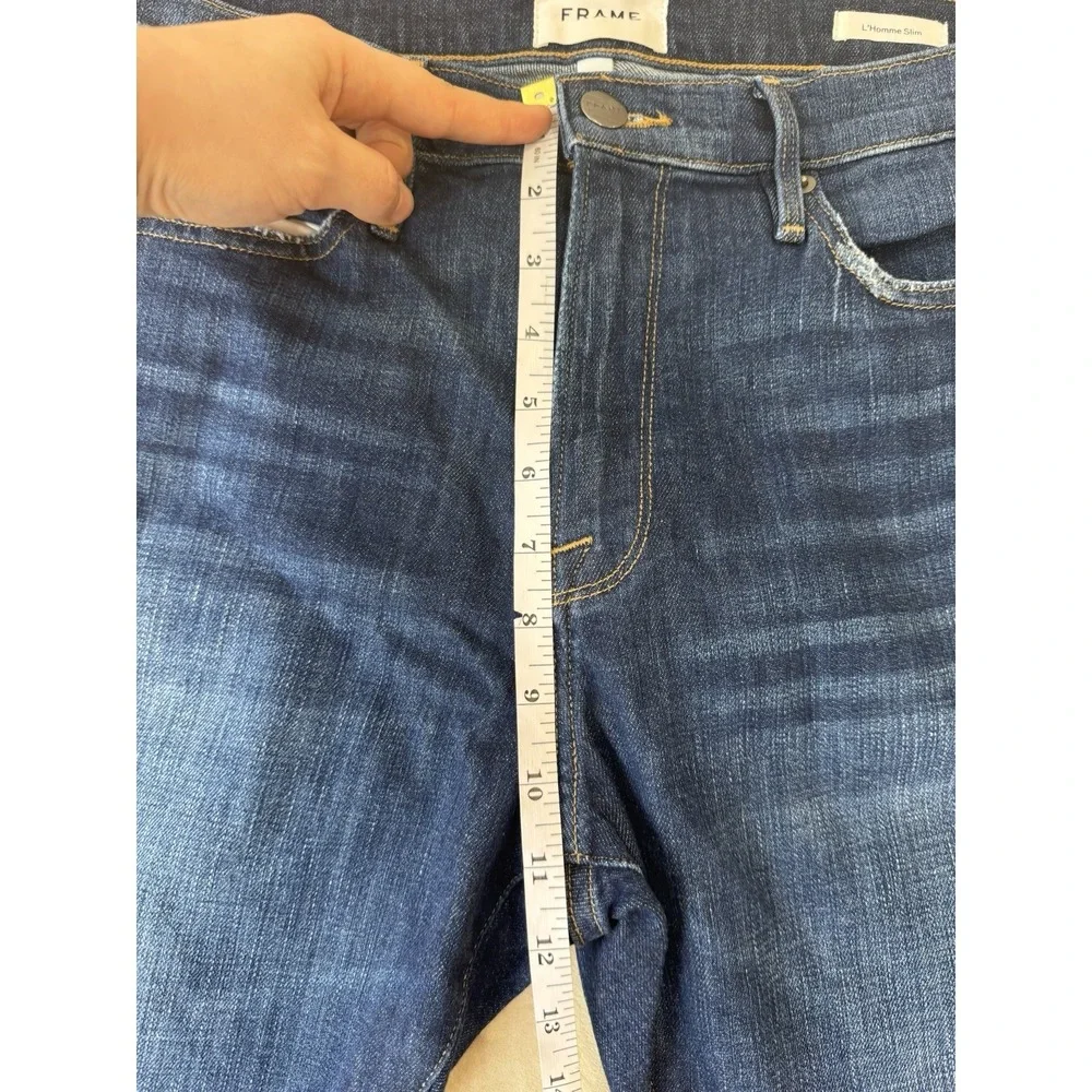 Frame L'Homme Slim Jeans Mens 36X30 Bue Stretch Denim Straight Leg Pants‎